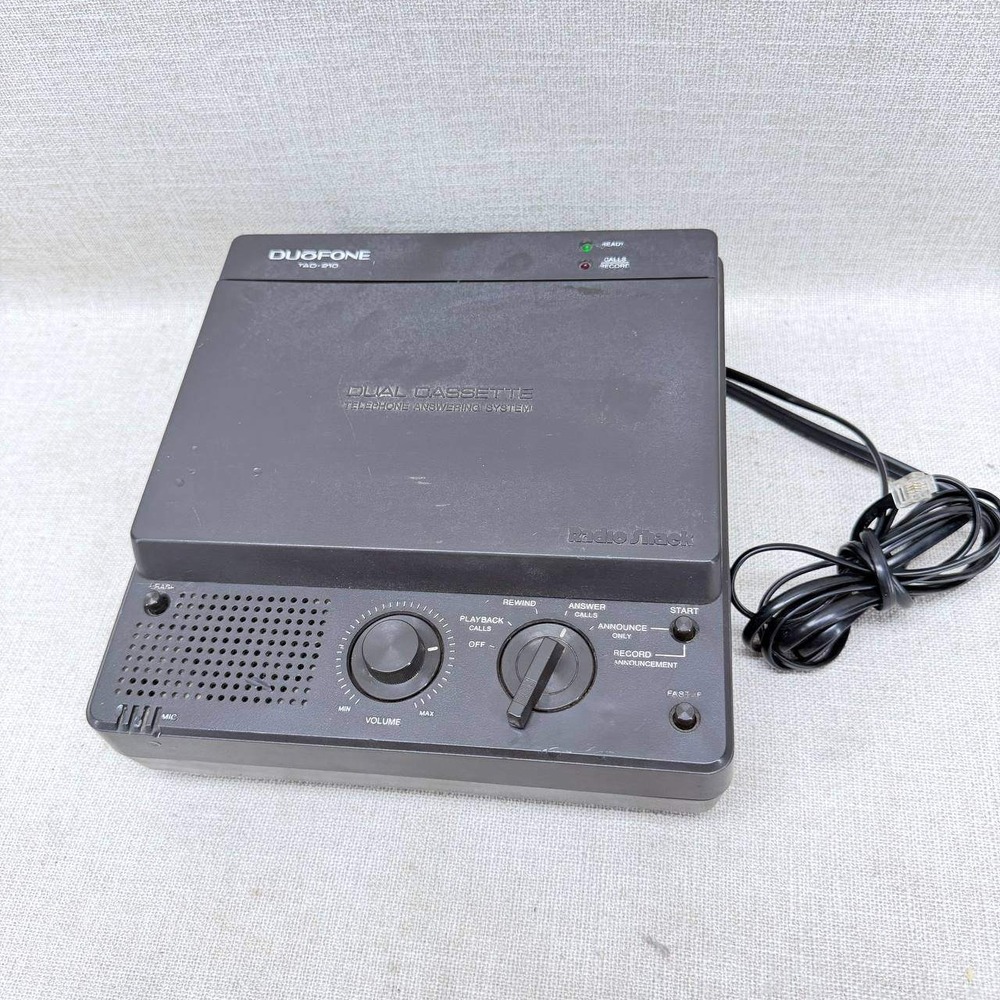 Radio Shack Duofone TAD-210 Dual Cassette Answering System Vintage 1984 Works